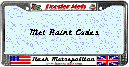 Met Paint Codes